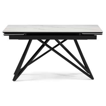 Раздвижной обеденный стол Вилсон 80х140 белого цвета