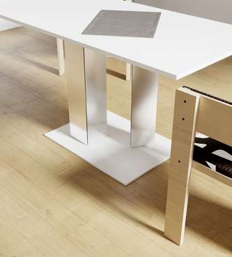 Обеденный стол Прототип белого цвета
