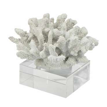Декор Коралл белого цвета