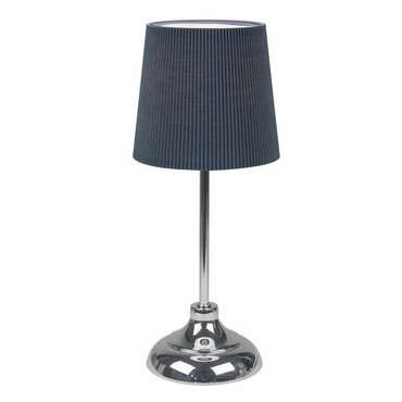 Настольная лампа UML-B309 E14 CHROME/DARK BLUE (ткань, цвет синий)