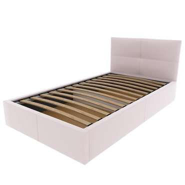 Кровать с мягким изголовьем и подъемным механизмом Меркурий 80х200 розового цвета
