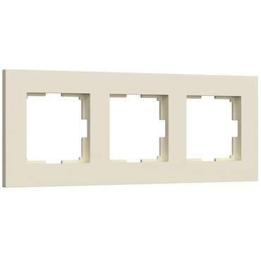 Рамка из пластика на 3 поста Slab айвори матовый W0032962