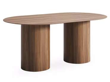 Стол обеденный овальный Mono 180 коричневого цвета