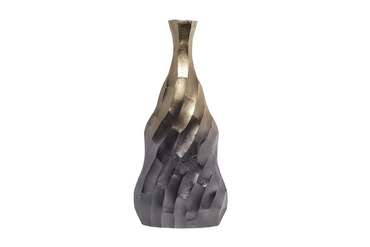 Металлическая ваза черно-золотистого цвета