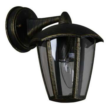 Уличный настенный светильник 08304-9.2-001SJ Top mount BKG черного цвета
