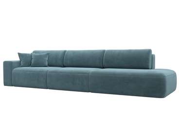 Диван-кровать Лига 036 Модерн Лонг темно-бирюзового цвета с левым подлокотником