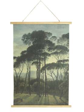 Картина подвесная Фламандский пейзаж 70х100 серо-голубого цвета