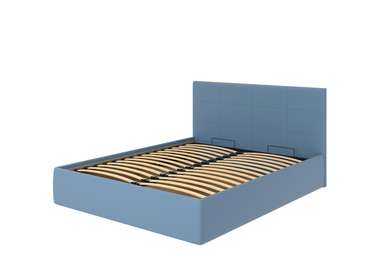 Кровать Alba 160х200 голубого цвета с подъемным механизмом