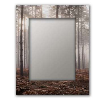 Настенное зеркало Лесной туман 50х65 коричневого цвета