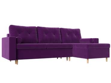 Угловой диван-кровать Белфаст фиолетового цвета  правый угол