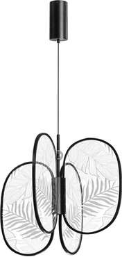 Подвесной светильник Odeon Light Piuma 6665/53L брашир. черный/металл/акрил IP20 LED 54W 2650Лм 3000K