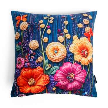 Декоративная подушка Aquamarine 45х45 синего цвета