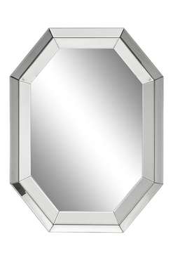 Настенное зеркало 76х101 в серебристой раме 