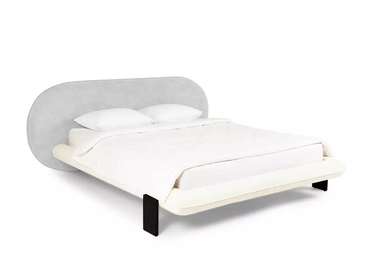 Кровать Softbay 160х200 с изголовьем серого цвета без подъемного механизма