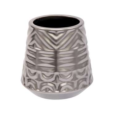 Декоративная ваза Орнамент серебряного цвета