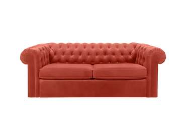 Диван Chesterfield корралового цвета
