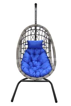 Кресло подвесное Ривьера серо-синего цвета