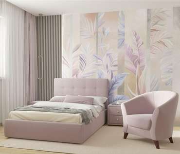 Кровать с ортопедическим основанием Selesta 120х200 лилового цвета