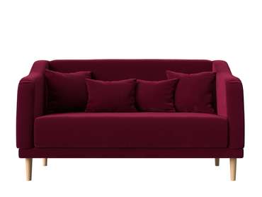 Прямой диван Киото бордового цвета