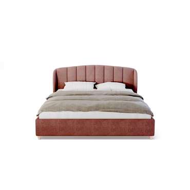 Кровать Дельта 160х200 коричневого цвета без подъемного механизма