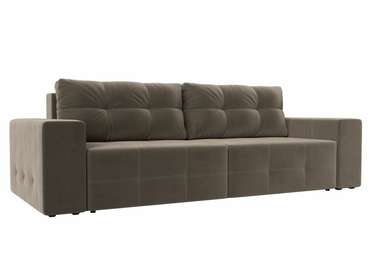Прямой диван-кровать Перри коричневого цвета