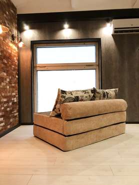 Бескаркасный диван-кровать Puzzle Bag Челси XL коричневого цвета