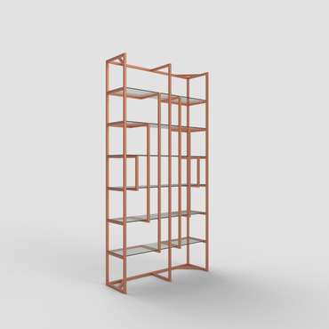 Стеллаж "Leon" бронзовый с тонированным стеклом (2100х1000х300)