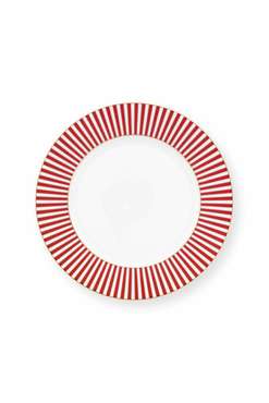 Набор из 2-х тарелок Royal Stripes Dark Pink, 21 см