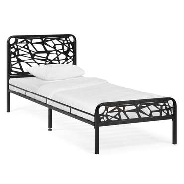 Кровать металлическая Кубо 90х200 черного цвета