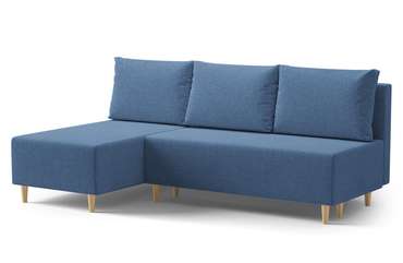 Угловой диван-кровать Марло синего цвета