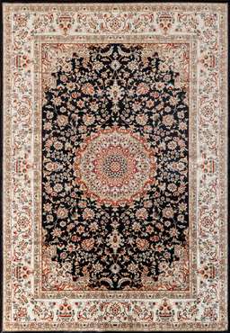 Ковер Silk marmion 160x230 черно-бежевого цвета