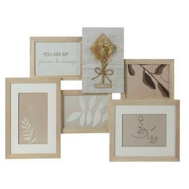 Фоторамка 54 x 2,4 x 36,7 cm Стеклянный Натуральный Shabby Chic