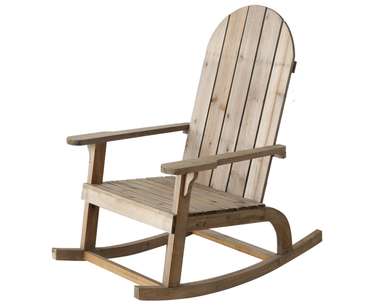 Кресло-качалка из дерева бежевого цвета