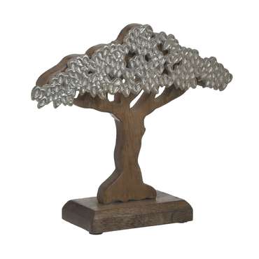 Декор настольный Tree из алюминия и массива