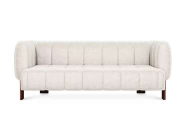 Диван Cassis молочного цвета с коричневыми ножками