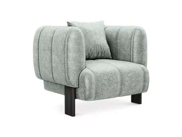 Кресло Cassis светло-зеленого цвета с черными ножками