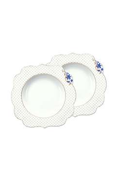 Набор из двух глубоких тарелок Royal белого цвета