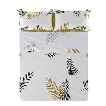 Простынь верхняя Blanc Foliage 240x270 белого цвета