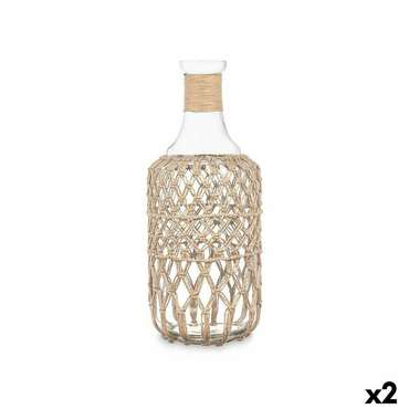 бутылка Прозрачный 19 x 48 cm Декоративный (2 штук)