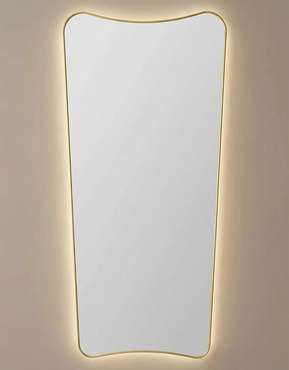 Настенное зеркало Sky XL LED в раме золотого цвета с подсветкой