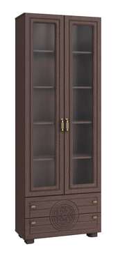 Шкаф комбинированный Монблан темно-коричневогно цвета