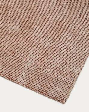 Терракотовый ковер Elvan 160x230 из смеси вискозы и джута