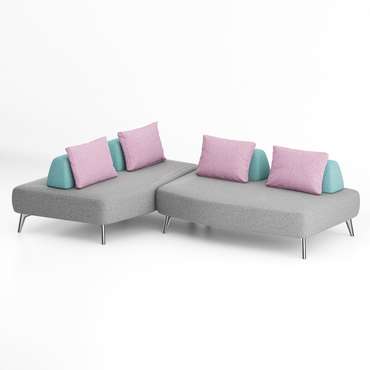 Модульный диван Concept серого цвета