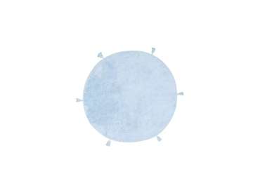 Ковер Cotton Boon диаметр 120 голубого цвета