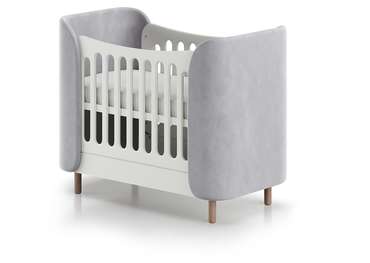 Кроватка Kidi Soft mini 60х120 серого цвета