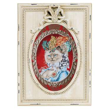 Картина настольная Екатерина Великая 12х17 бежево-красного цвета