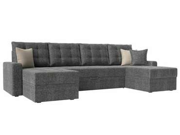 Угловой диван-кровать Ливерпуль серого цвета