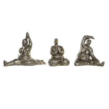 Декоративная фигура 11 x 22,5 x 17 cm Позолоченный Yoga (3 штук)