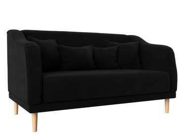 Прямой диван Киото черного цвета