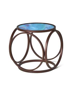 Журнальный столик Sfera коричнево-голубого цвета